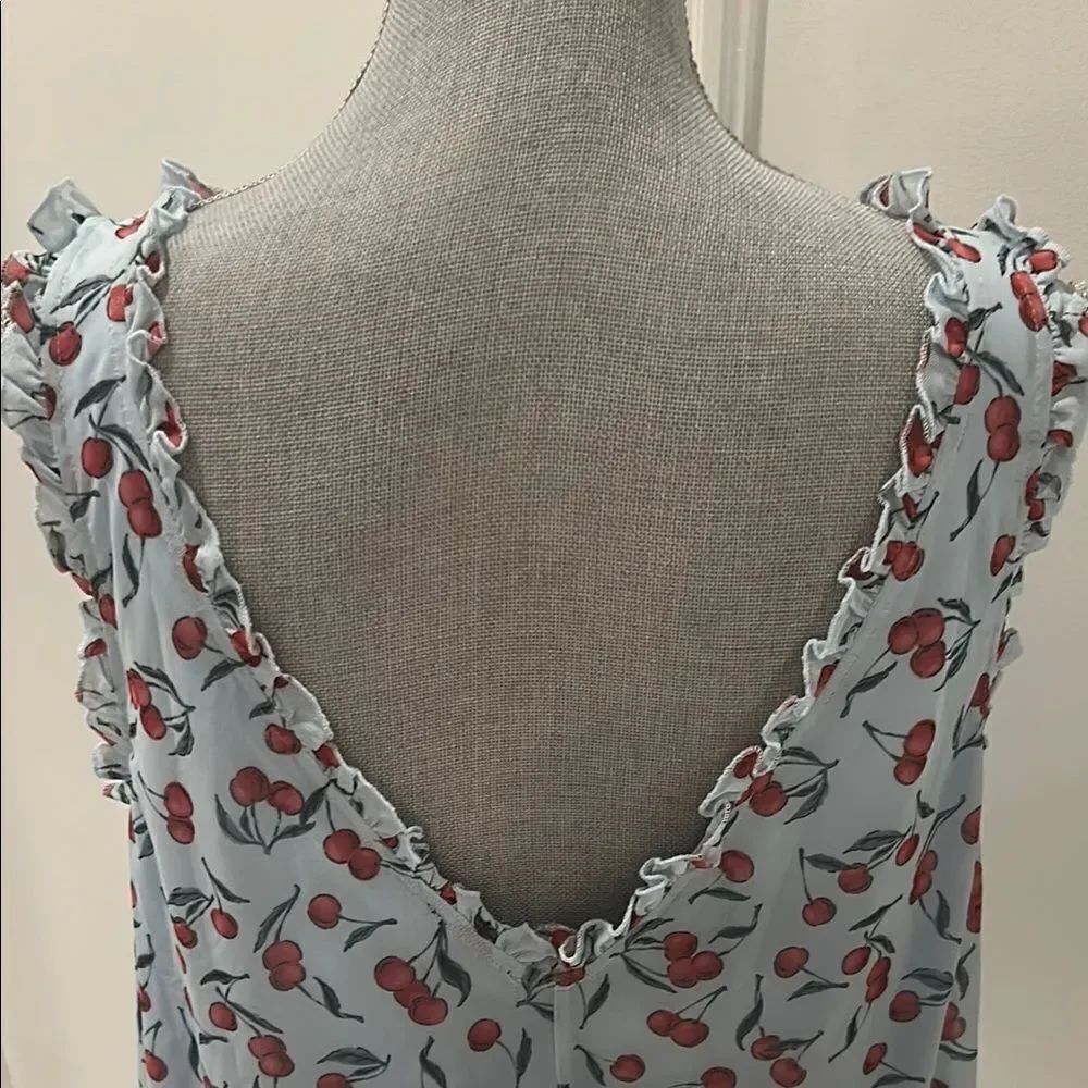 Cherry Print Ruffle Trim Top - Picture 8 of 10